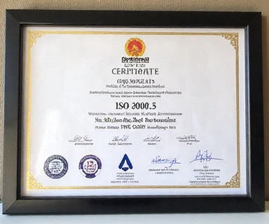 ISO 9001:2015 tanúsítvány